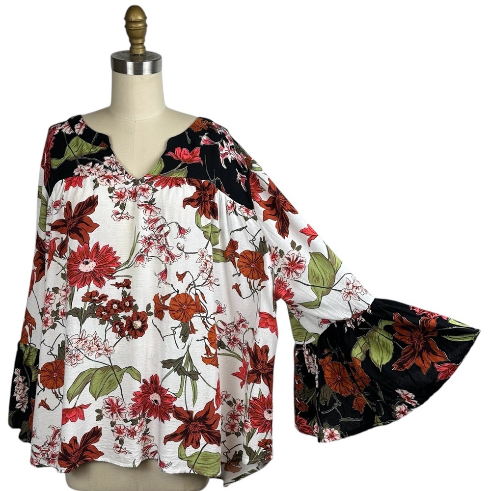 Floral Tunic Plus Size Blouse
